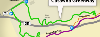 Location of new Catawba Greenway Trail